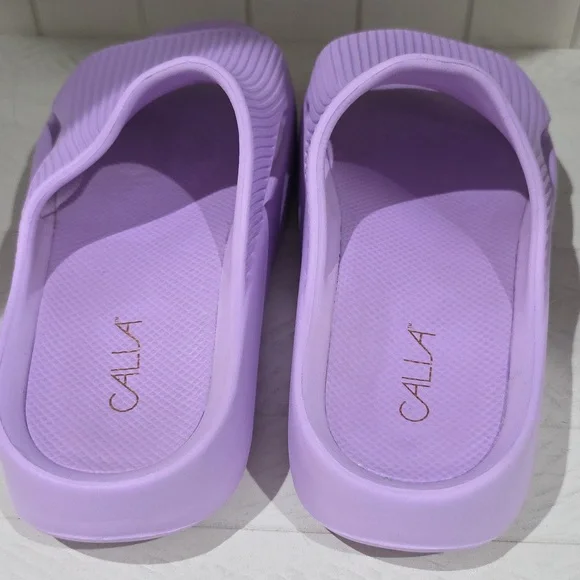 CALIA Lilac Molded Slides Womens Sz8 - Picture 4 of 7
